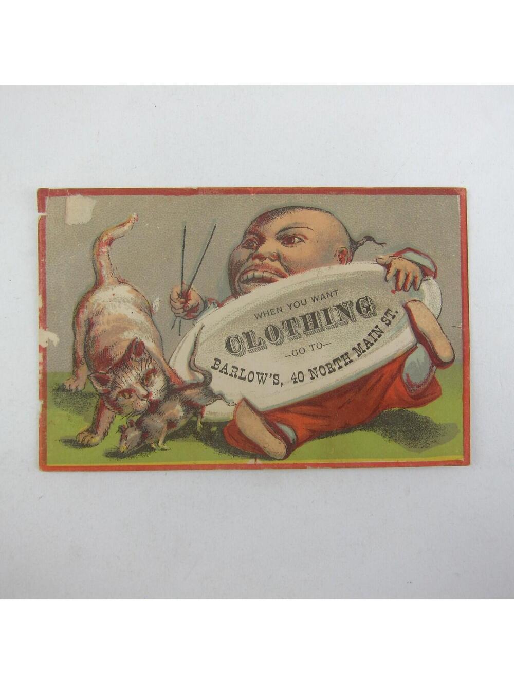 Victorian Trade Card Star Braid Thread Cord Circus Clown Balance on Nose Antique - Picture 11 of 13